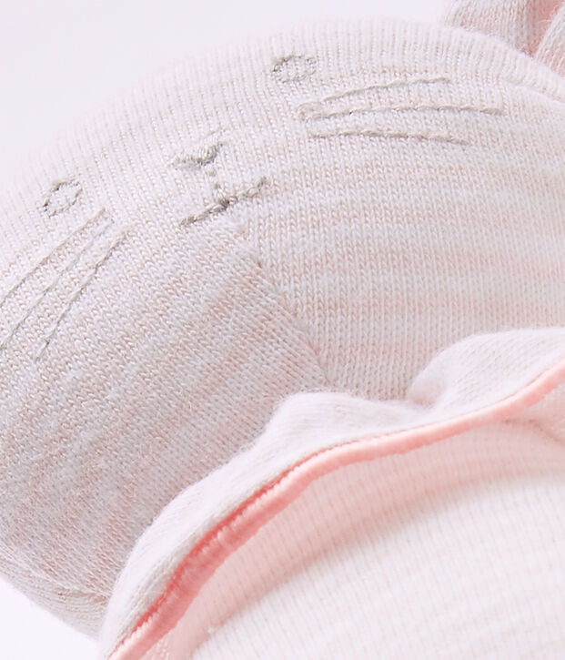 Doudou topolino millerighe rosa/bianco
