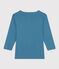 T-shirt a maniche lunghe in cotone blu POLOCHON