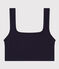 Bralette a tinta unita in cotone ed elastan donna blu SMOKING