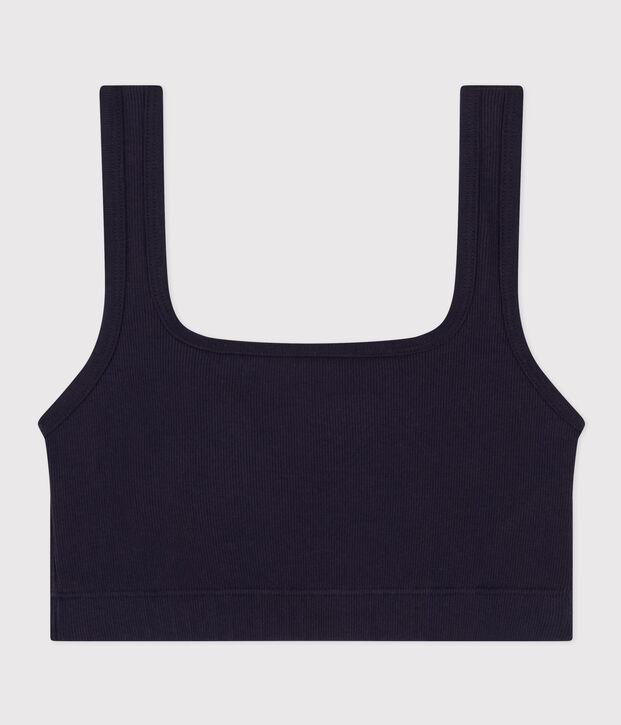 Bralette a tinta unita in cotone ed elastan donna SMOKING