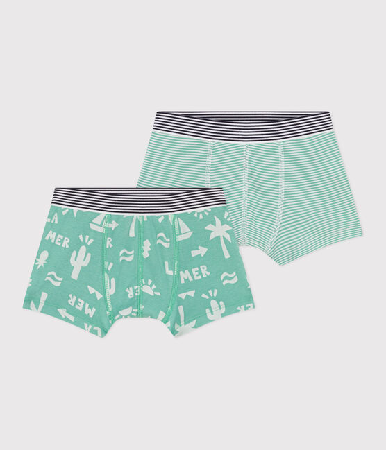 Set di 2 boxer in cotone con stampa bambino variante 1
