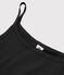 Canottiera con spalline iconica in cotone Donna nero NOIR