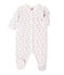 Tutina per bebé femmina in tubique stampato blu BOCAL/bianco MULTICO