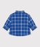 Camicia in flanella a quadri neonato blu/ecru