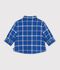 Camicia in flanella a quadri neonato blu/ecru