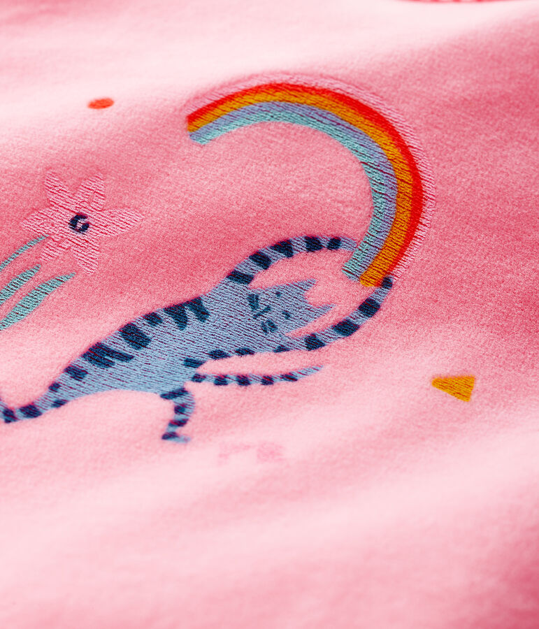 Tutina rosa beb&egrave; femmina in ciniglia rosa