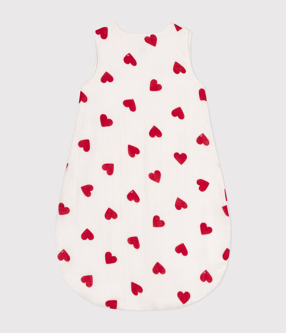 Sacco nanna bebè in cotone TOG 1 bianco MARSHMALLOW/rosso TERKUIT