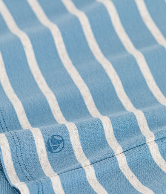 T-shirt L'ICONIQUE girocollo in cotone Donna AZUL/ MONTELIMAR