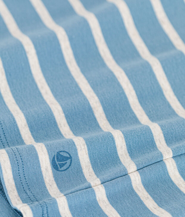 T-shirt L'ICONIQUE girocollo in cotone Donna blu/beige