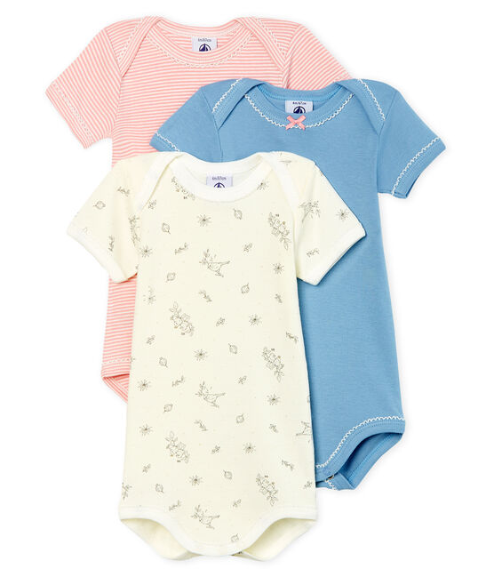 Trio body manica corta bebè bambina variante 1