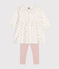Set composto da abito a maniche lunghe e leggings in cotone neonato bianco MARSHMALLOW/bianco MULTICO