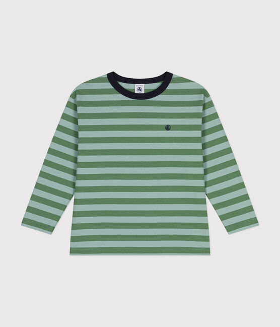 T-shirt a maniche lunghe in jersey sottile bambino verde PALMERAIE/ PAUL