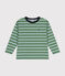T-shirt a maniche lunghe in jersey sottile bambino verde PALMERAIE/ PAUL