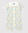 Tutina corta a fiori bebè in cotone bianco MARSHMALLOW/bianco MULTICO