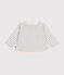 T-shirt bebè a maniche lunghe in tubique bianco AVALANCHE/ SKY CHINE