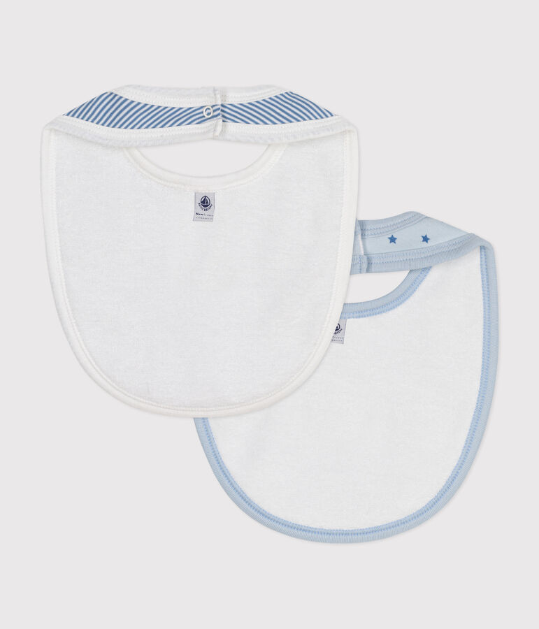 Confezione da due bavaglini in cotone neonato multicolore