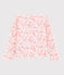 Cardigan in jersey piqué bambina rosa FLEUR/bianco MULTICO