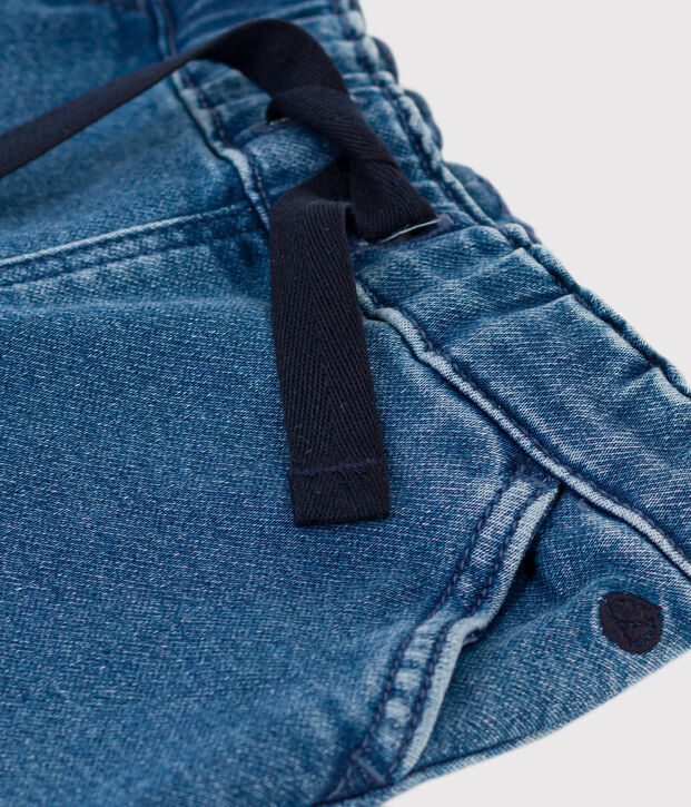 Jeans beb&egrave; in denim eco-sostenibile blu