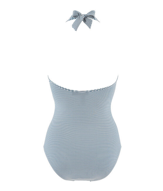 Costume intero donna verde PINEDE/bianco MARSHMALLOW