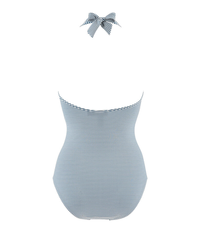 Costume intero donna verde/bianco