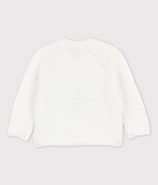 Maglione alla marinara  per bebè con motivo di ancore bianco MARSHMALLOW/ HERBIER