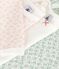 Set da 3 body a maniche lunghe in cotone a fiori neonato variante 1