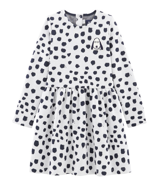 Abito bambina Jean Jullien bianco MARSHMALLOW/ DOTTIES