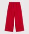 Joggers a gamba ampia in cotone bambino rosso
