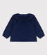 Blusa manica lunga bebè in velluto finissimo