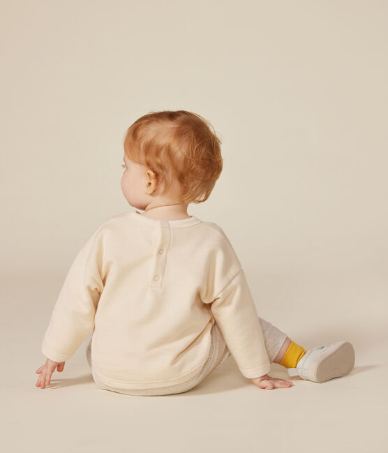 Maglia in tessuto felpato neonato ecru AVALANCHE