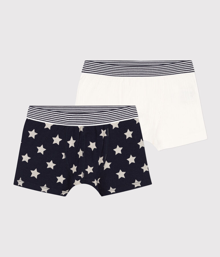 Confezione da 2 boxer bambino fantasia stellata in cotone variante 1