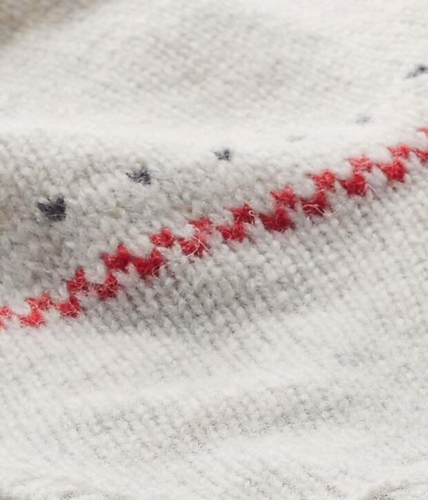 Cappello peruviano per beb&egrave; in misto lana beige