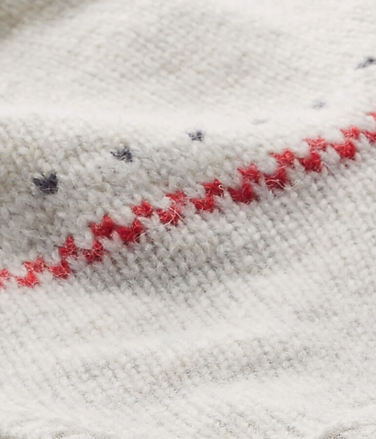 Cappello peruviano per beb&egrave; in misto lana beige