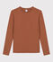 T-shirt L'ICONIQUE girocollo in cotone Donna marrone CINA