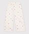 Pantaloni a gamba ampia in cotone bambino ecru/multicolore