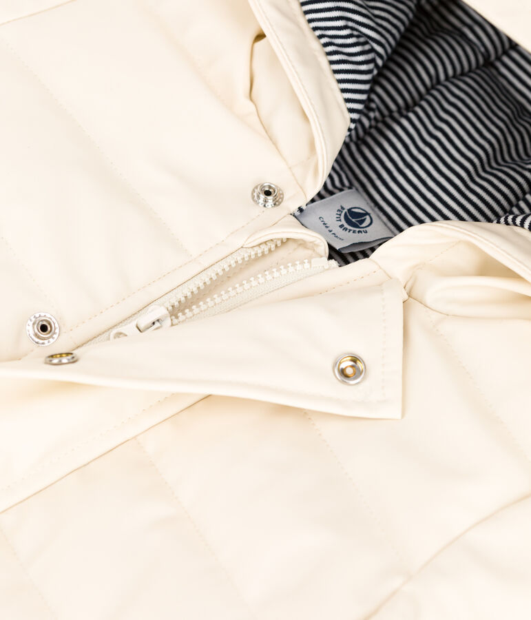 Piumino riciclato beb&egrave; ecru