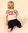 Pullover jaquard in lana e cotone per bebè beige MONTELIMAR/bianco MULTICO