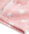 Mantellina da bagno bebè in spugna rosa CHARME/bianco MARSHMALLOW