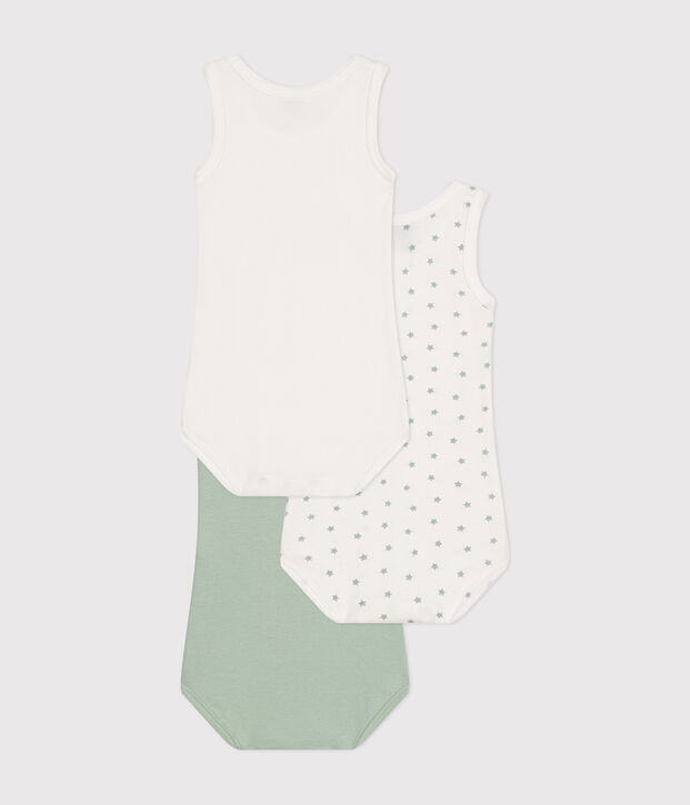 Confezione da 3 body senza maniche beb&egrave; in cotone multicolore