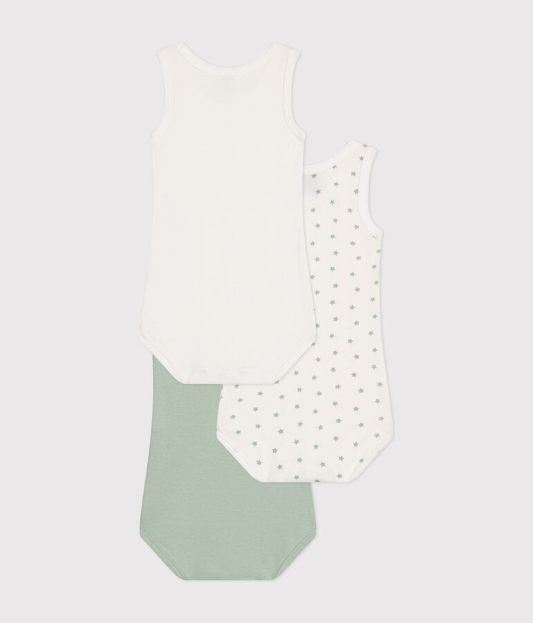 Confezione da 3 body senza maniche beb&egrave; in cotone multicolore