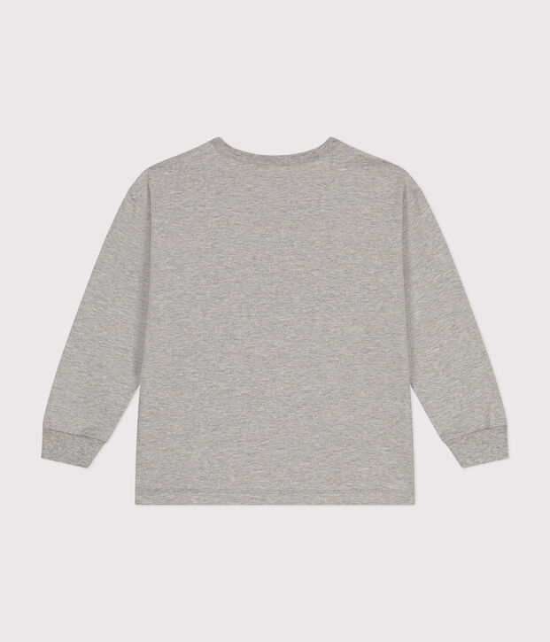 T-shirt a maniche lunghe in jersey sottile bambino grigio