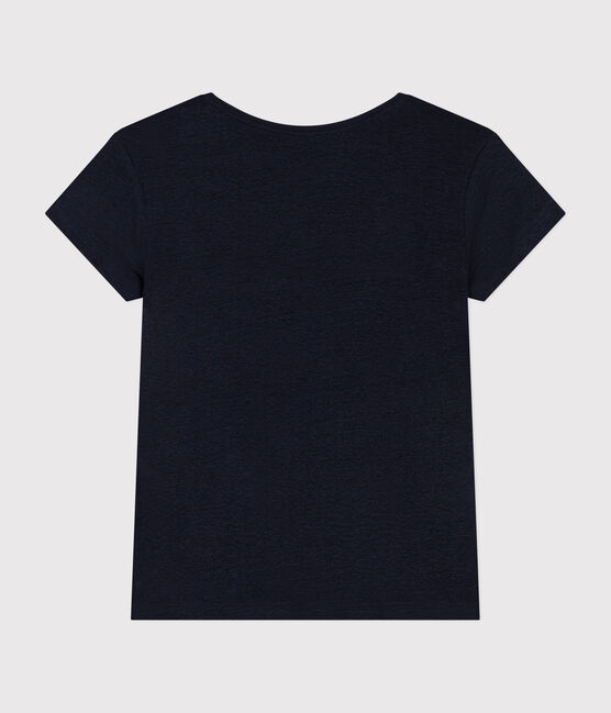 T-shirt Le Droit girocollo in lino donna blu SMOKING
