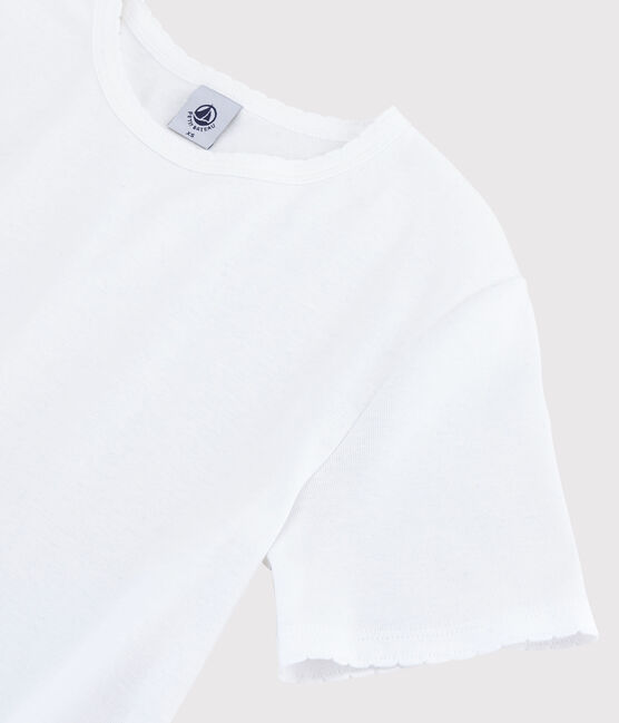 T-shirt girocollo iconica in cotone Donna bianco ECUME