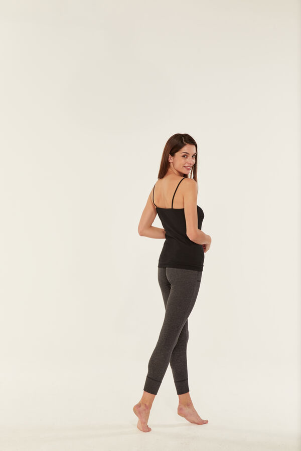 Calzoni lunghi donna in tubique extrasottile grigio