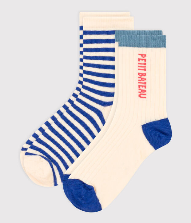 Confezione da 2 paia di calzini bambino unisex Petit Boat multicolore
