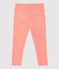 Leggings in lana e cotone bebé. arancione OURSIN/bianco MARSHMALLOW