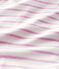 T-shirt in cotone/lino a righe Donna bianco MARSHMALLOW/rosa BOHEME