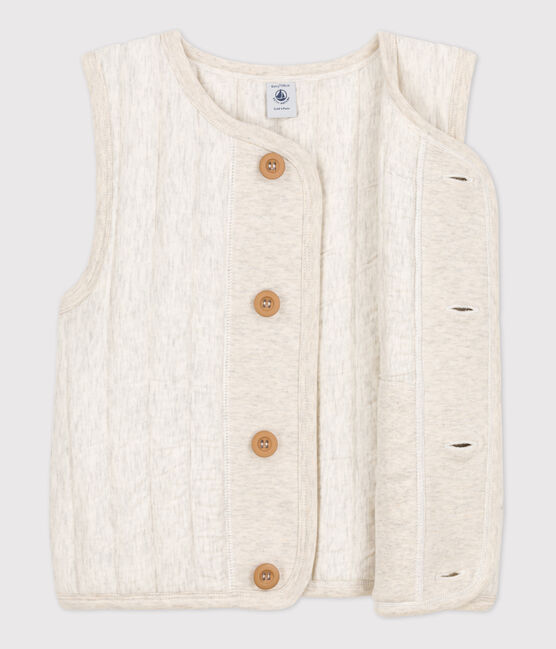 Gilet senza maniche in tubique bambino unisex beige MONTELIMAR CHINE