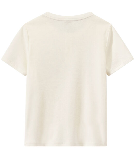 T-shirt bambino con scollo serafino bianco MARSHMALLOW