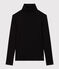 T-shirt Iconica a lupetto in cotone donna nero BLACK